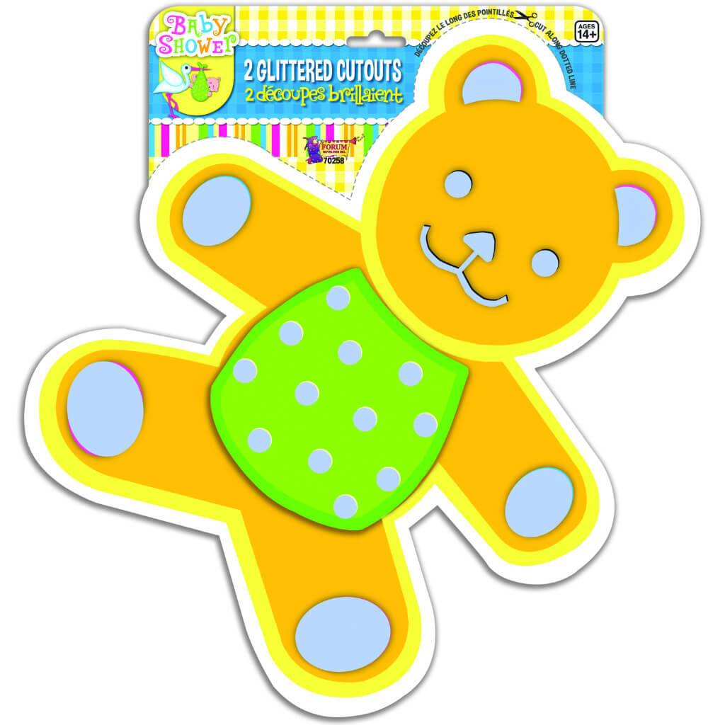 GLITTERED CUTOUTS BABY SHOWER 