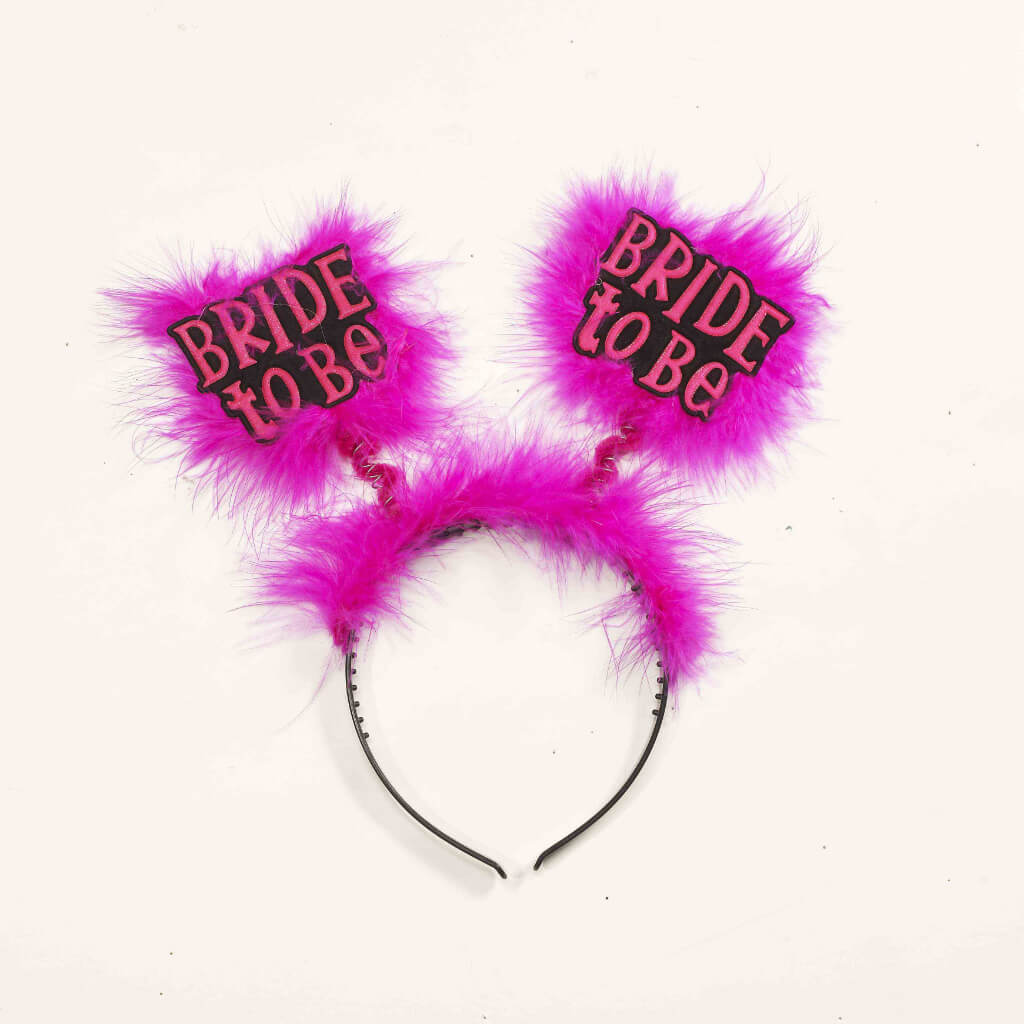 BRIDE TO BE HEADBAND BLK/PINK 