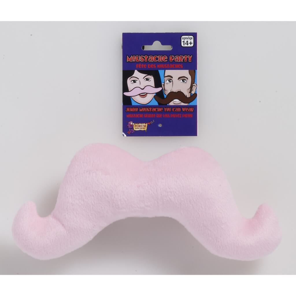 Jumbo Plush Moustache Pink 