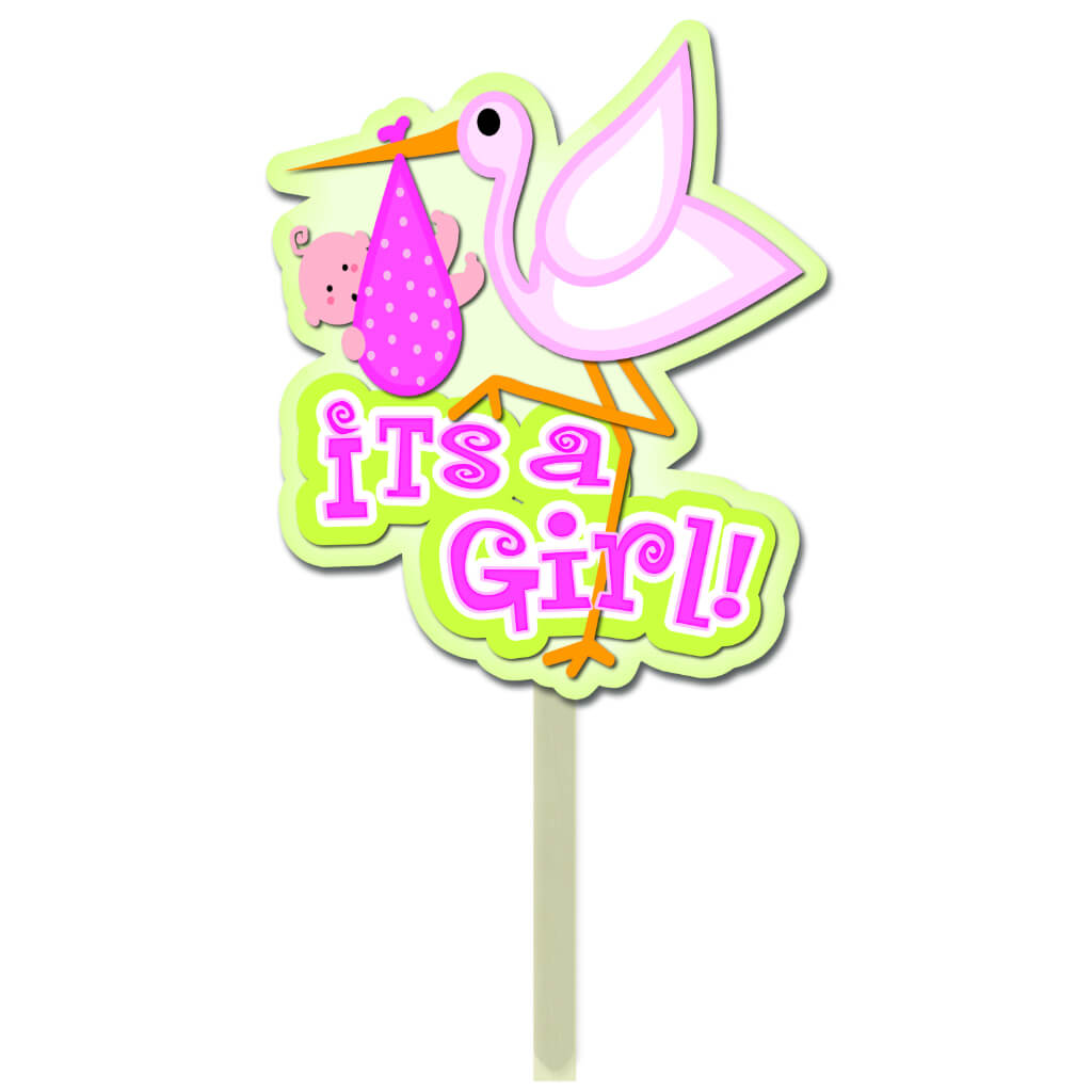 BABY &quot;IT&#39;S A GIRL&quot; YARD SIGN 