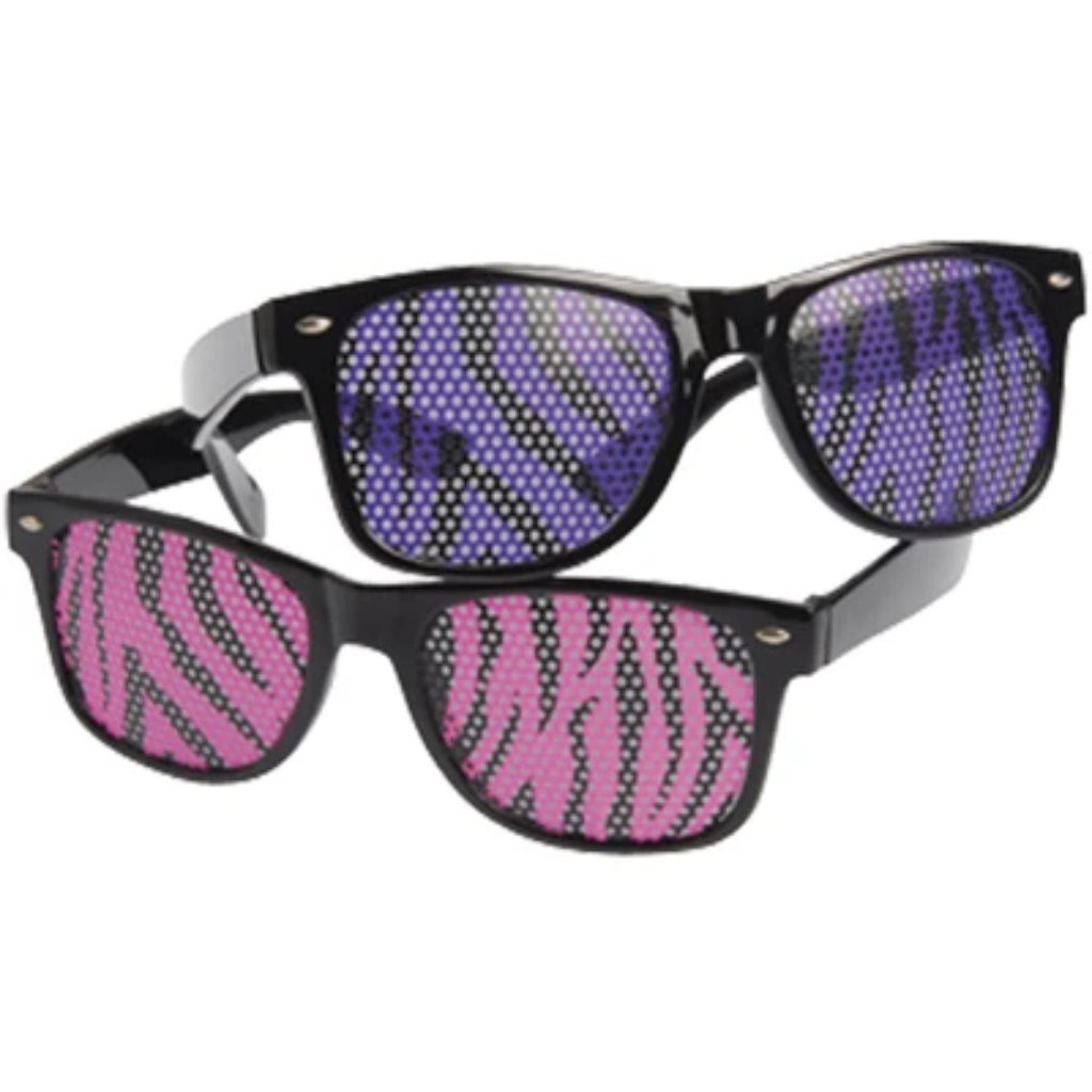 Neon Zebra Print Glasses