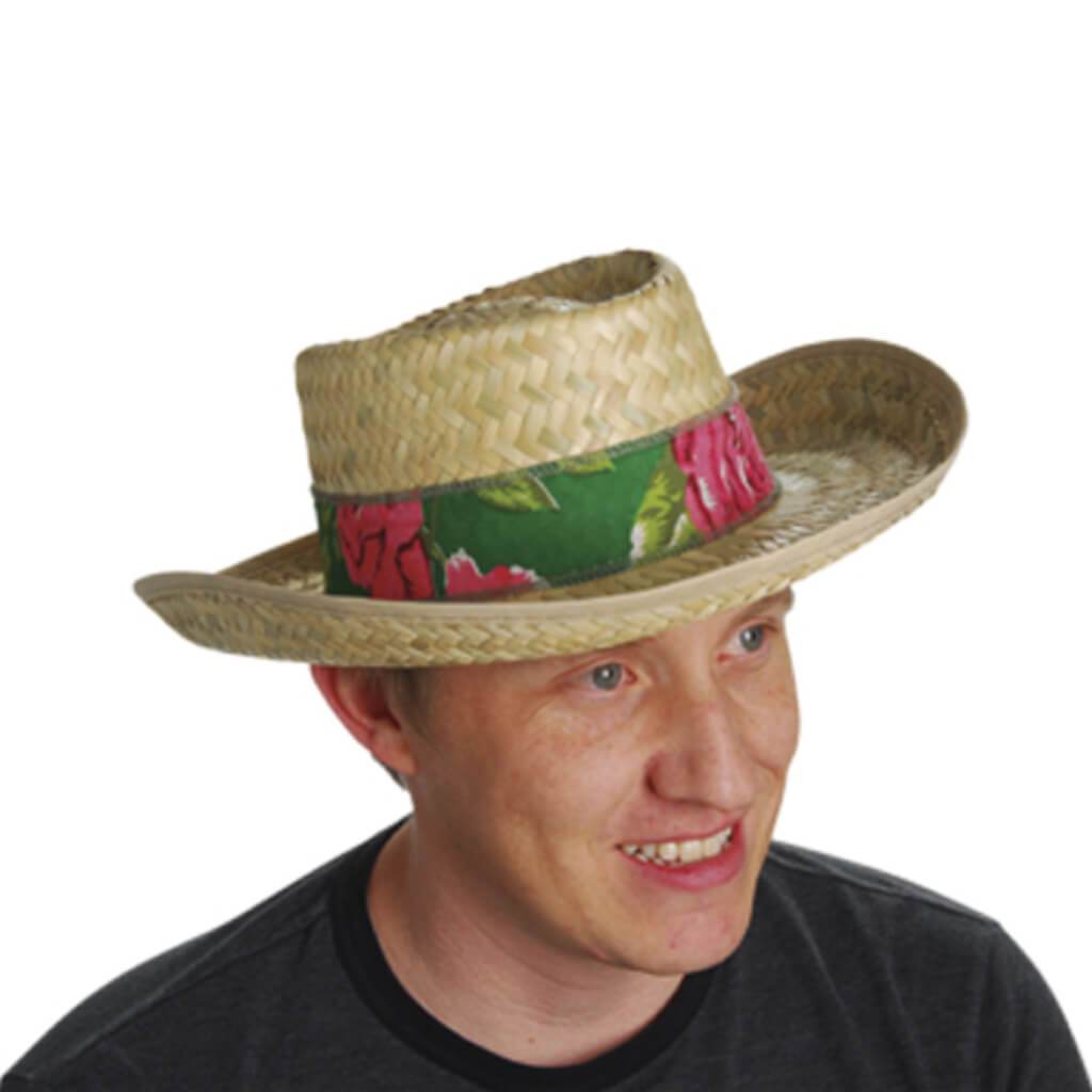 Straw Gambler Hat 