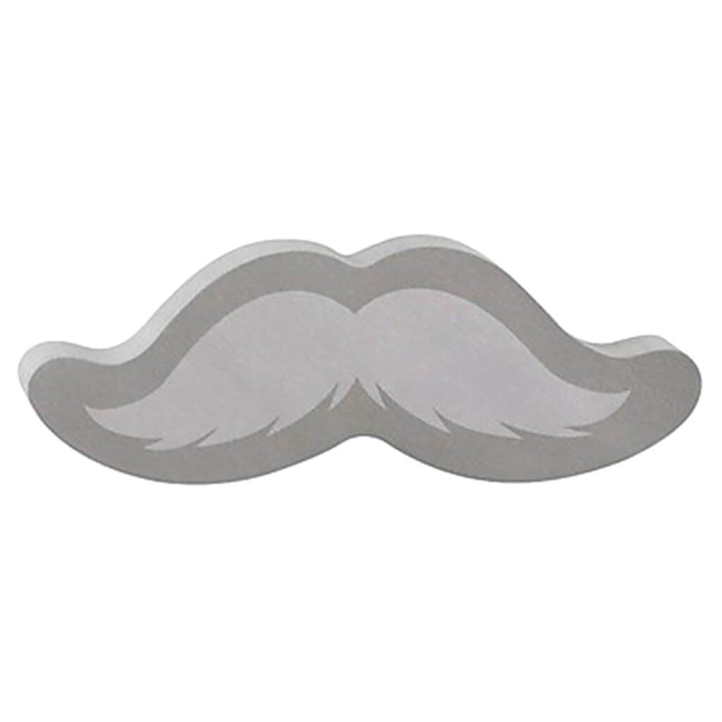 Post-it Super Sticky Notes Mustache Shape Gray 3in x 3in