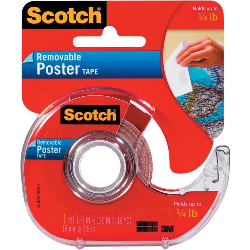 Scotch Mounting Tape Removable 3/4X150&quot;