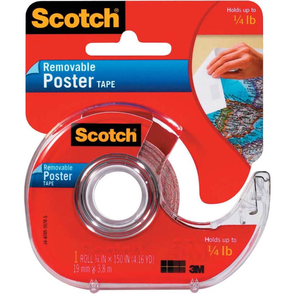 Scotch Mounting Tape Removable 3/4X150"