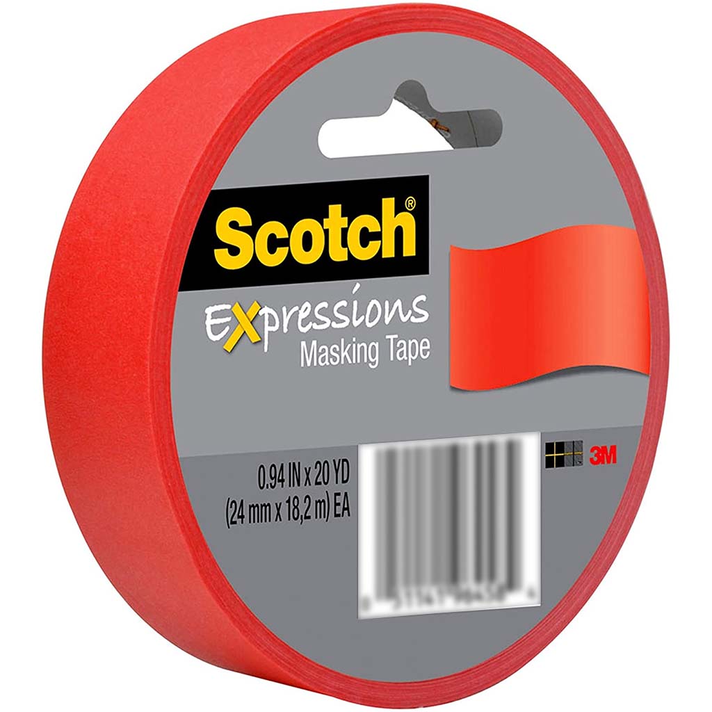 Expressions Masking Tape .94in x 20yd Primary Red 