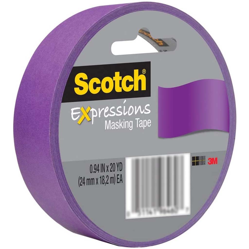 Expressions Masking Tape Decorative Purple .94in x 20yd 