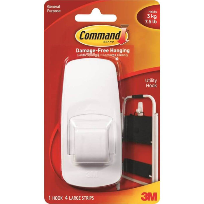 3M Command Adhesive Jumbo Hook with Command Strips