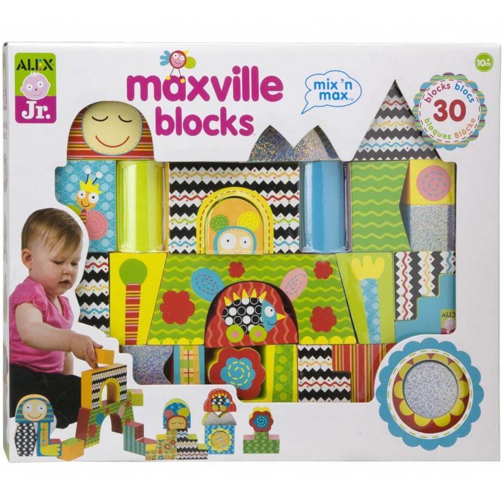 Maxville Blocks 30 pc Baby Wooden Building Blocks