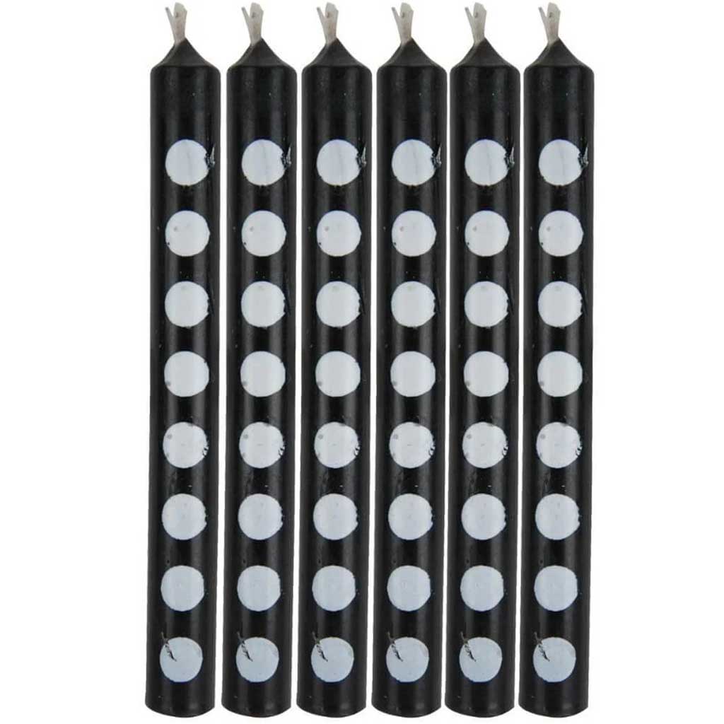 Polka Dot Candles, Black Velvet 