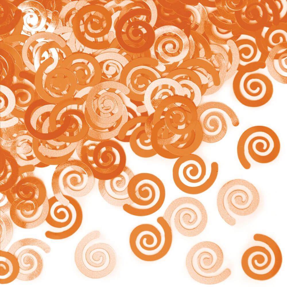 Swirls Sunkissed Orange, Foil Confetti 