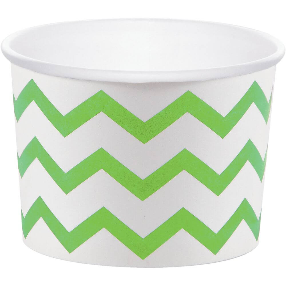 Lime 9oz White Treat Cups 