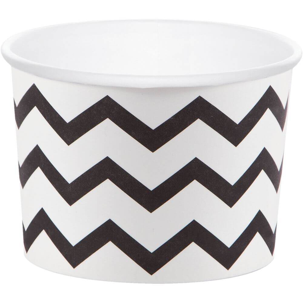 Treat Cups Stripe/Black 9oz 