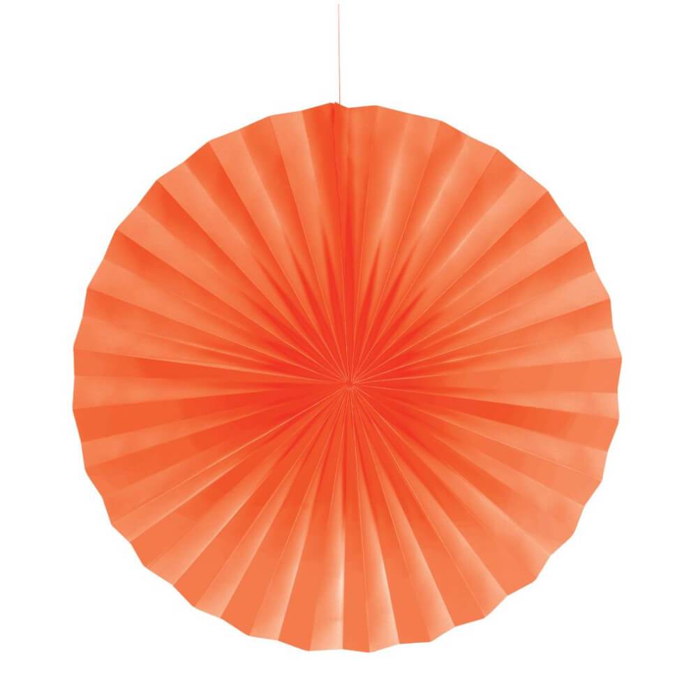 Paper Fan Sunkissed Orange 16In 