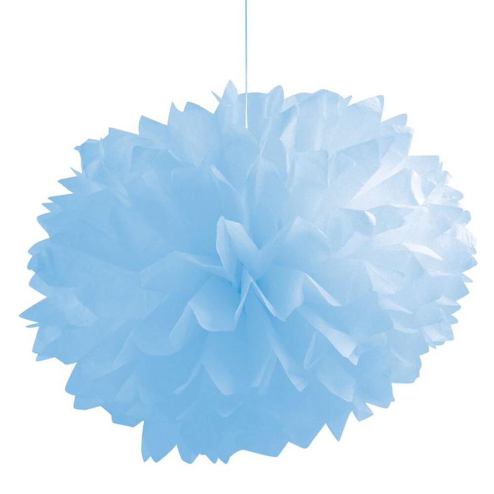 Tissue Balls Fluffy Pastel Blue 16In 