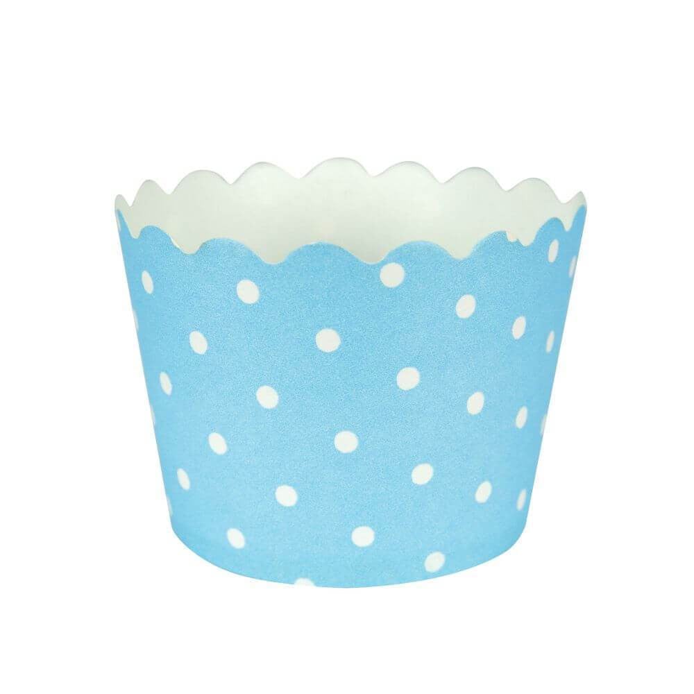 Baking Cups 12ct, Polka Dot Pastel Blue Dot 