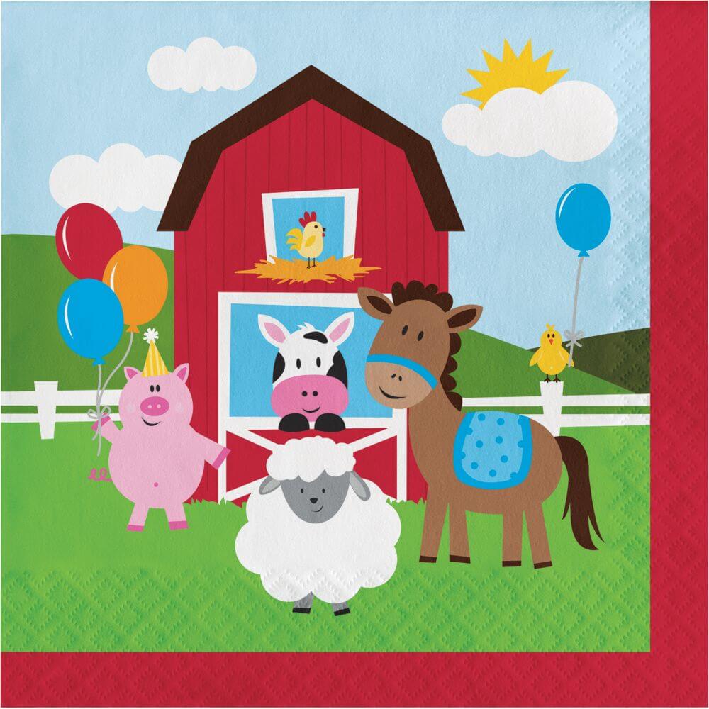 Farm House Fun, Luncheon Napkins 2ply 18ct 