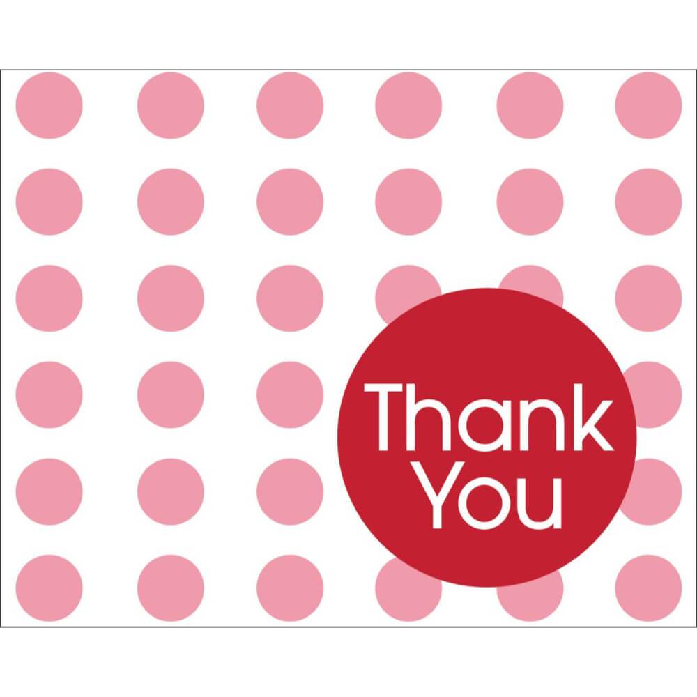 Red Polka Dot, Thank You Cards 