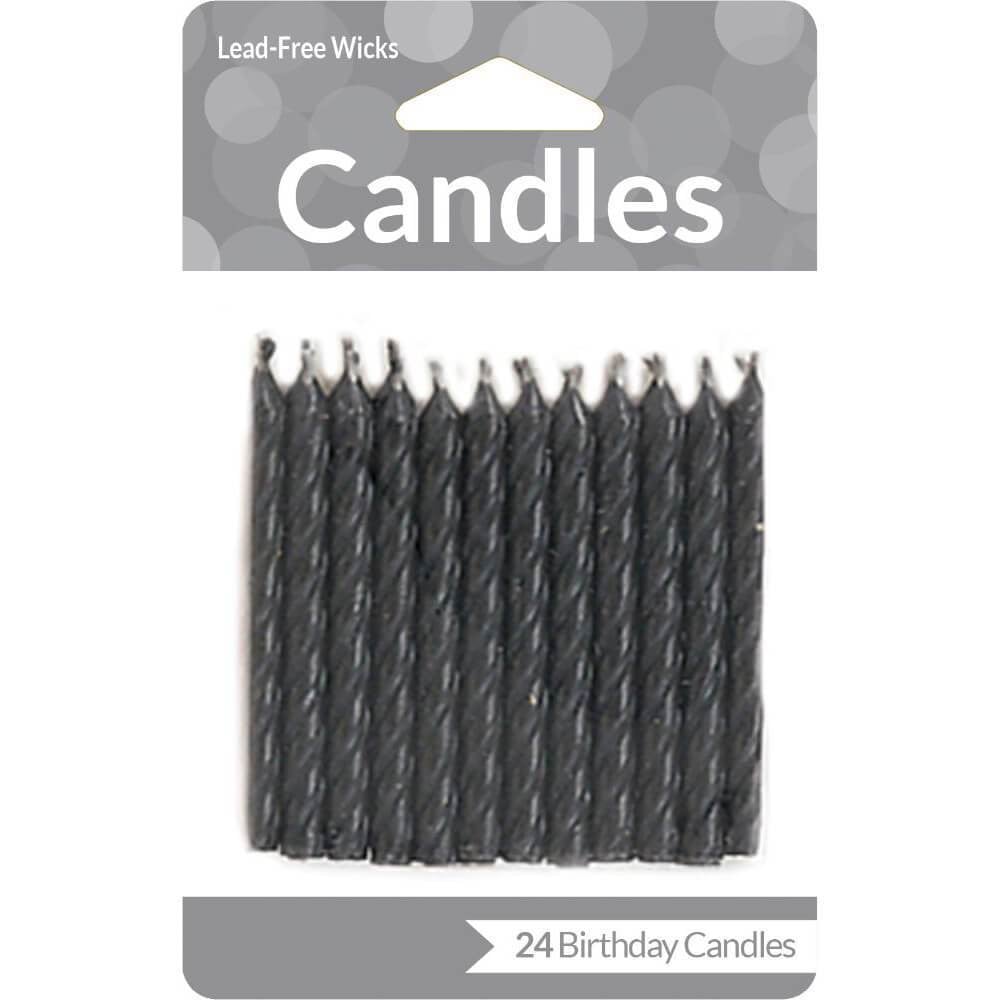 Birthday Spiral Candles Black 