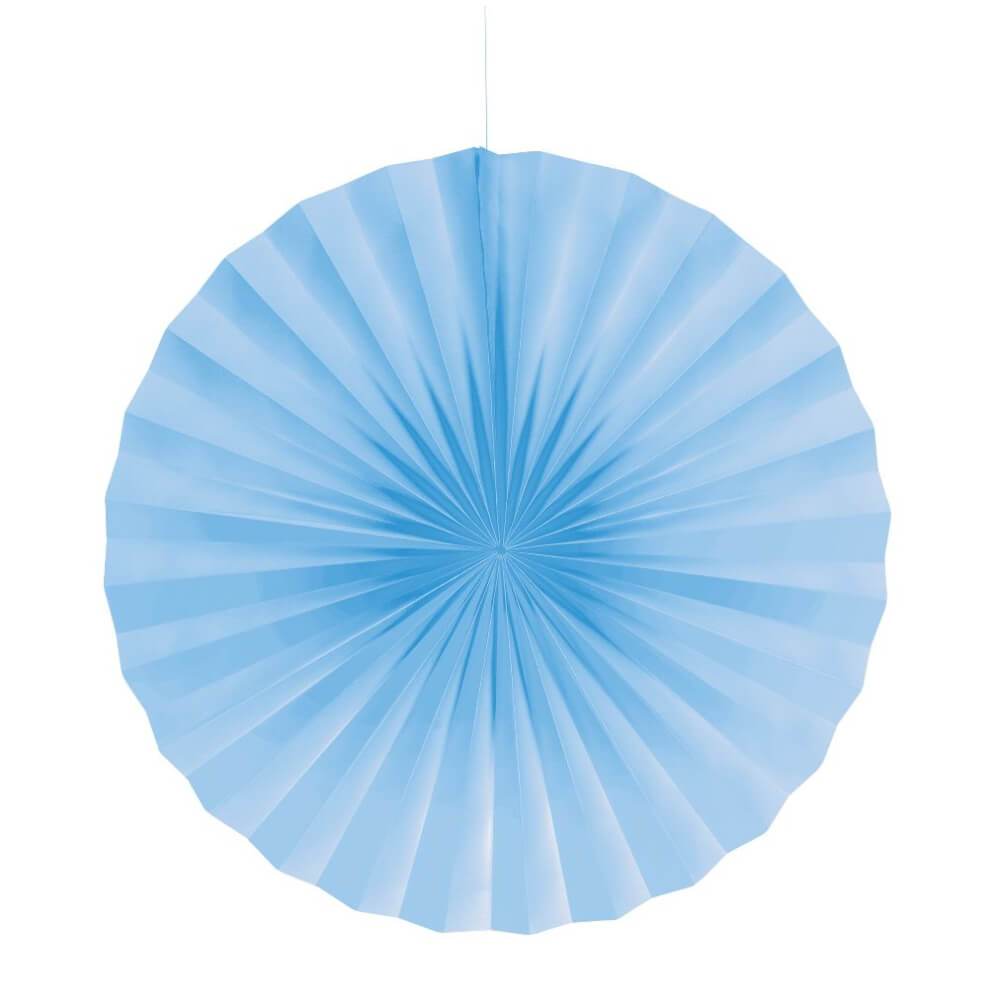 Paper Fan Pastel Blue 16In 