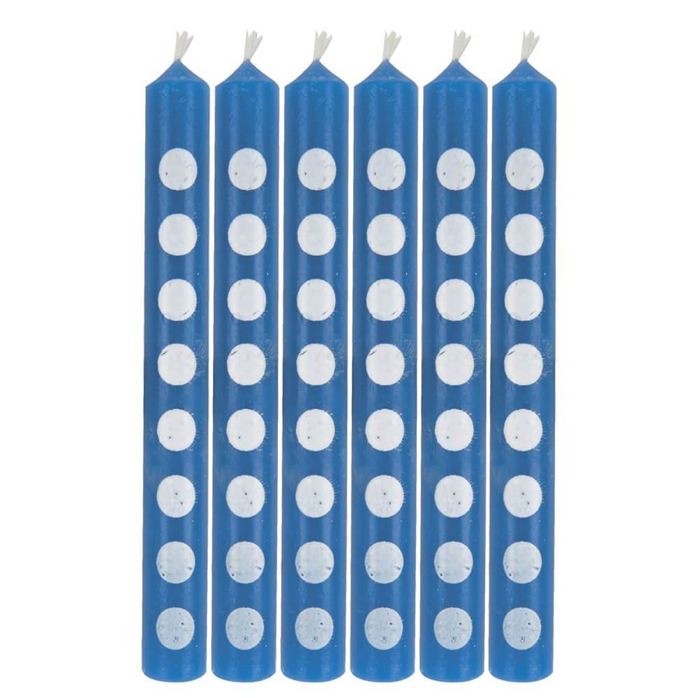 Polka Dot Candles True Blue 