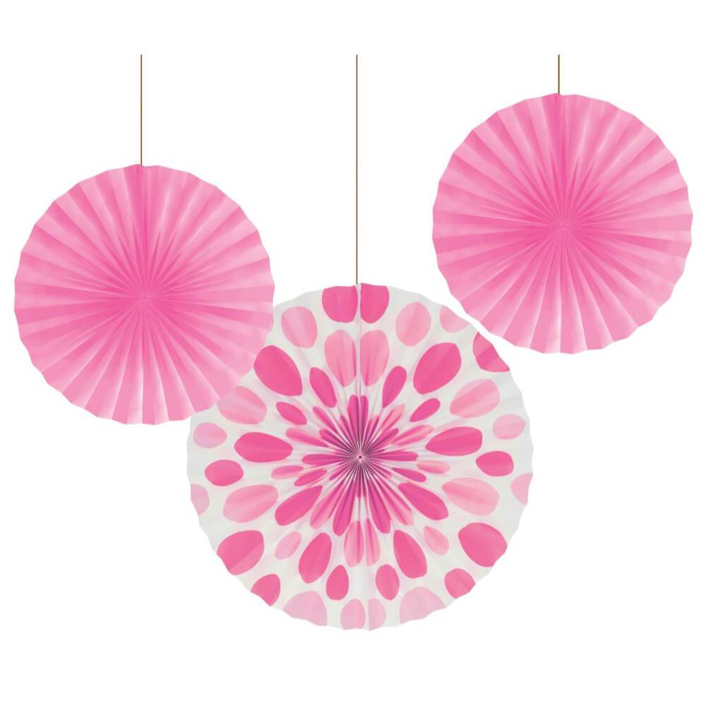 Paper Fan Pink Dots 