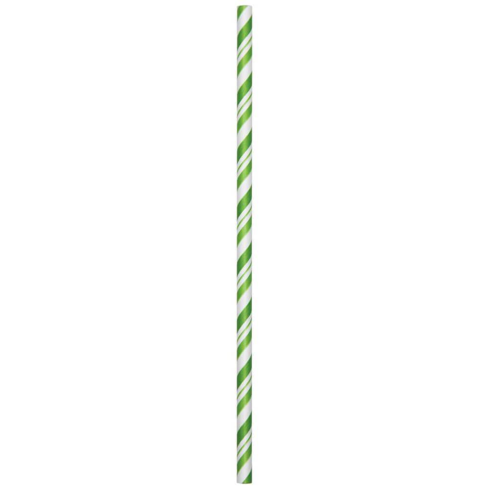 Paper Straws Stripe 24ct, Fresh Lime 