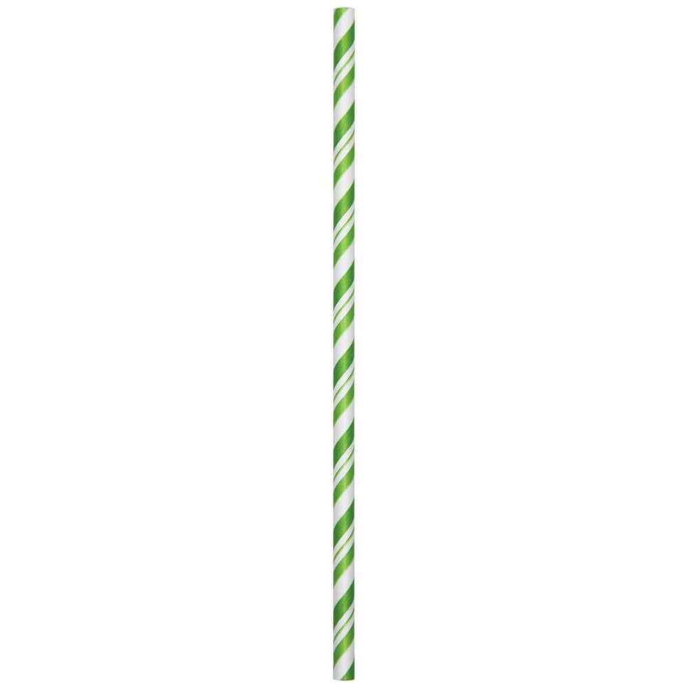 Paper Straws Stripe 24ct, Fresh Lime 