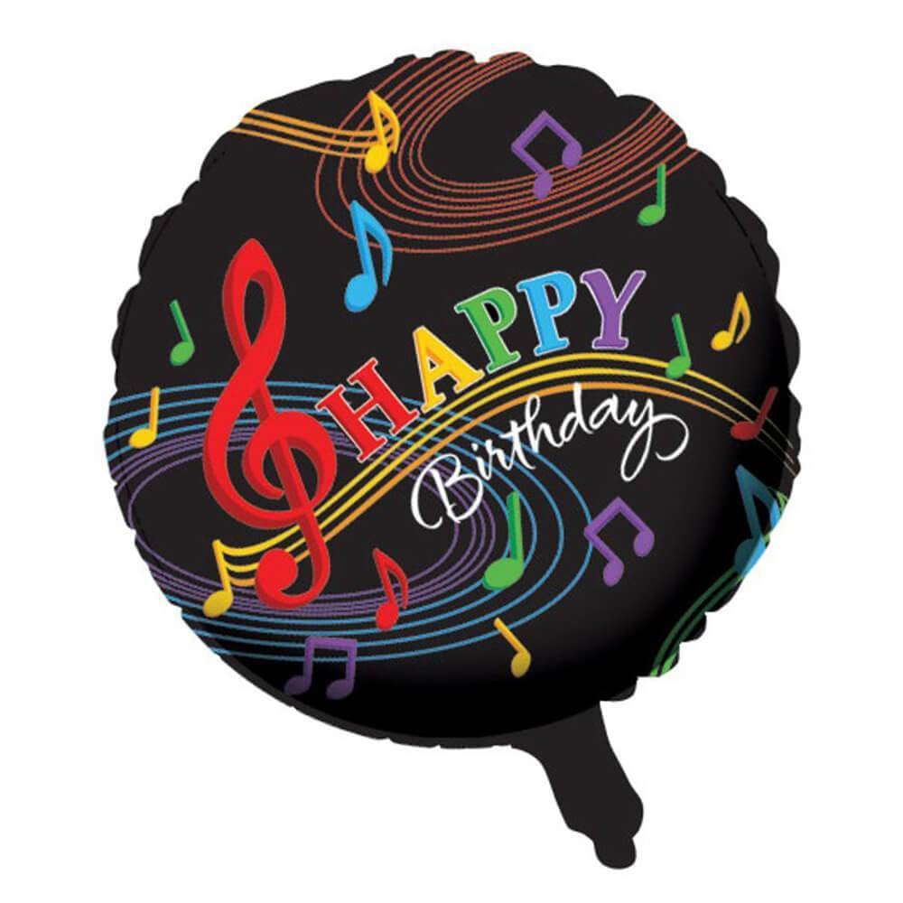 Dancing Music Notes Foil Balloon