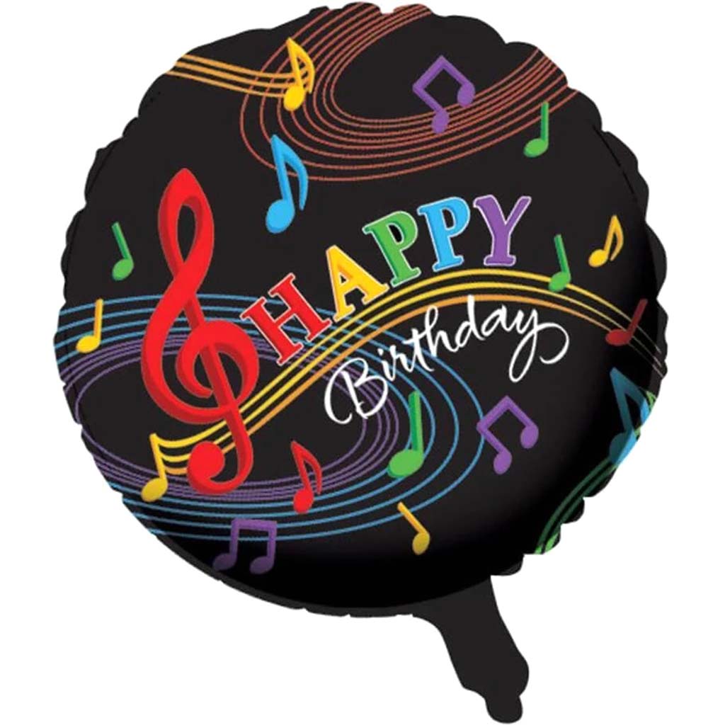 Dancing Music Notes Foil Balloon 