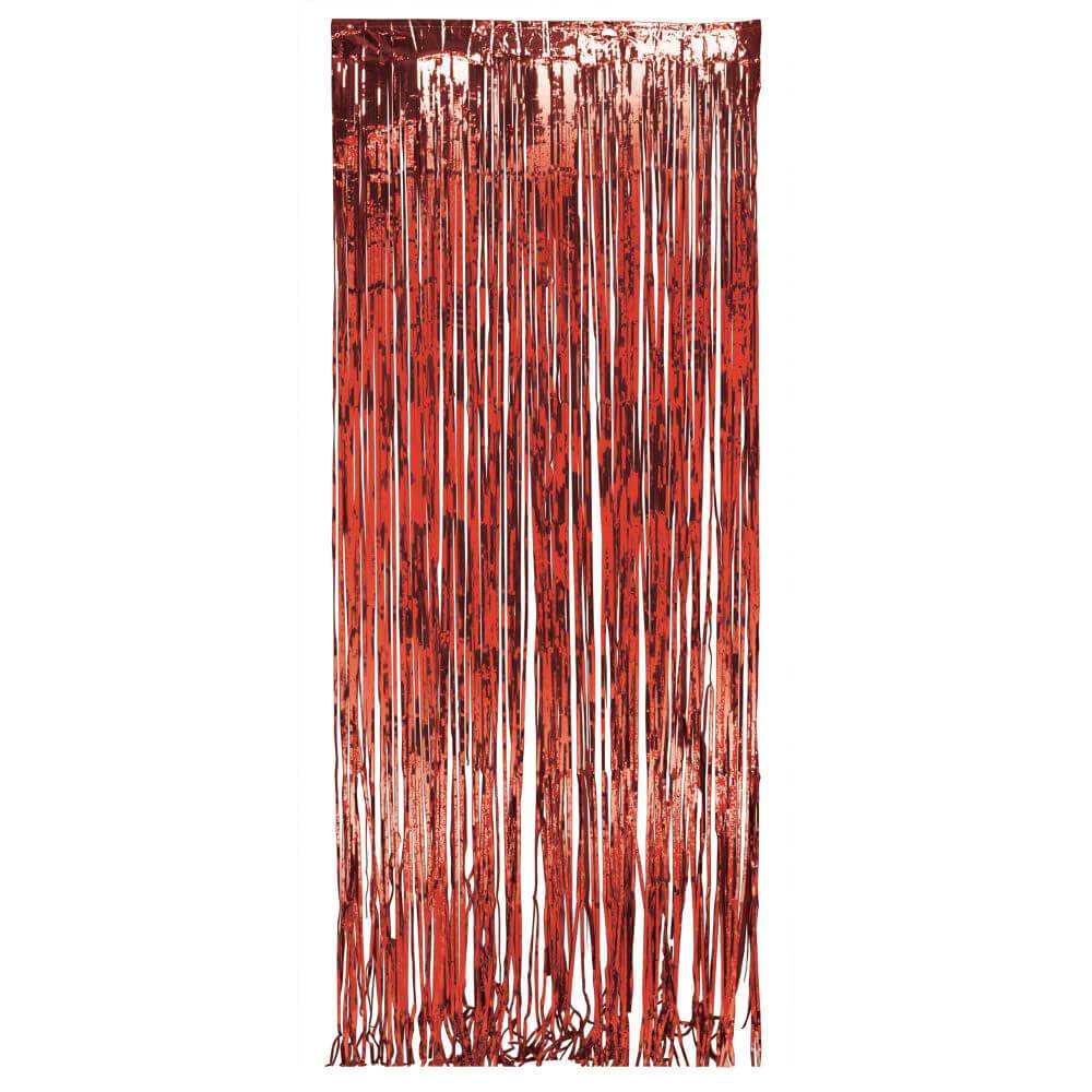 Foil Door Curtain Red Red 