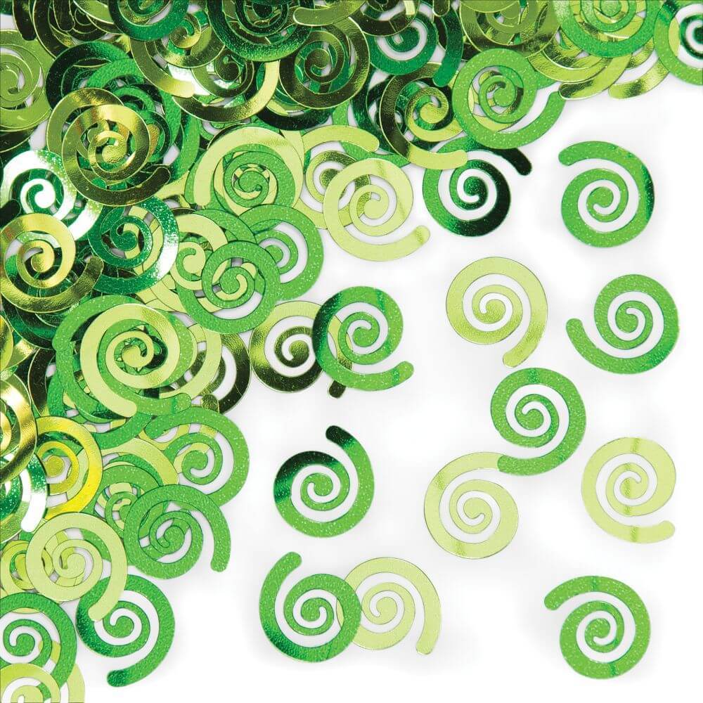 Swirls Lime Lime, Foil Confetti 