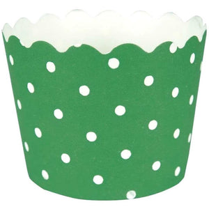 Emerald Green Polka Dot Baking Cups 12ct 