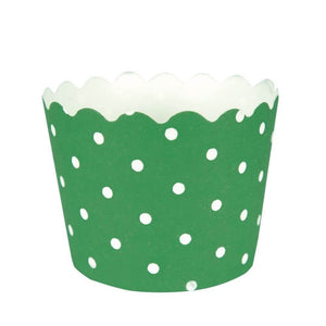 Emerald Green Polka Dot Baking Cups 12ct