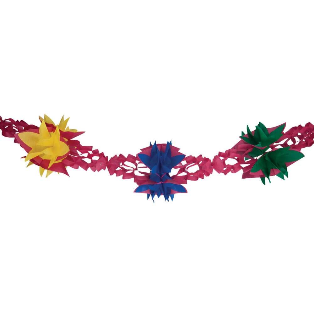 Die-Cut Tissue Garland, Multicolor 