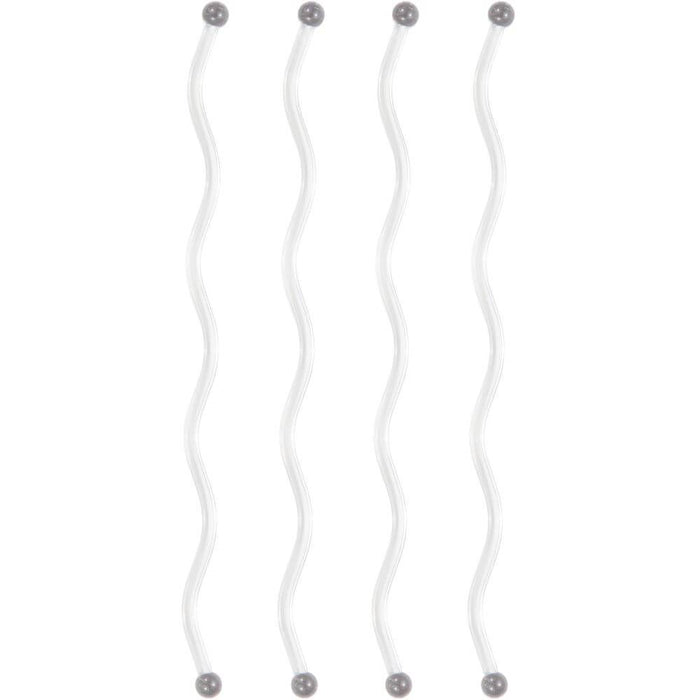 Stirrers Wavy, Clear 