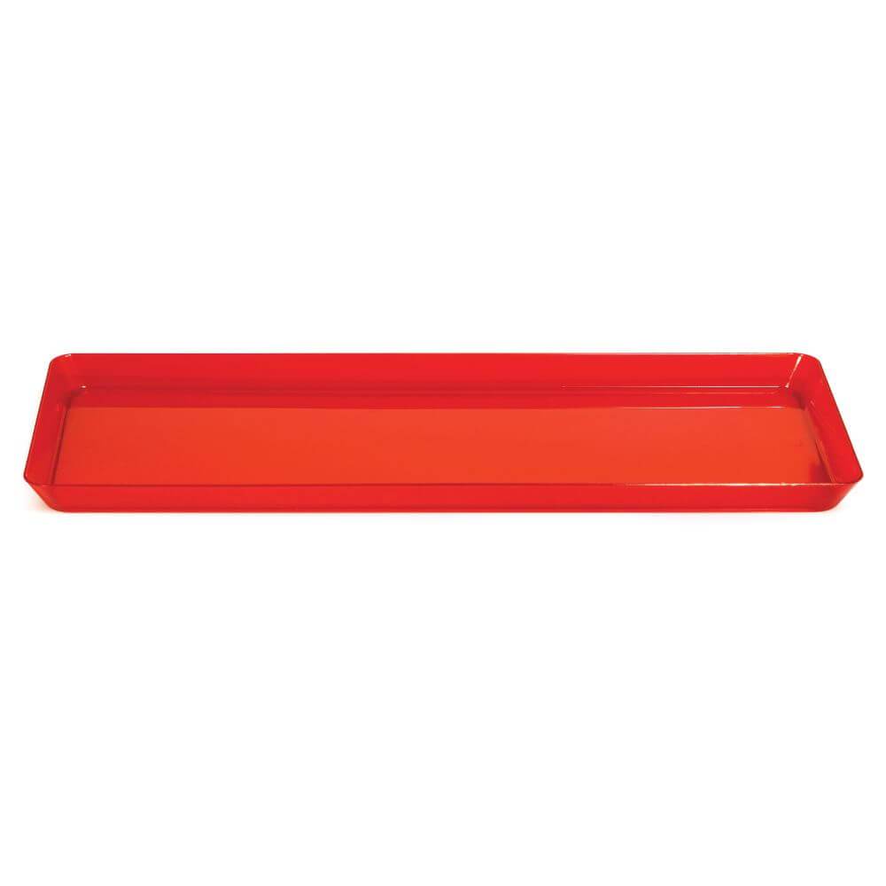 Trendware Tray Translucent 6in x 15.5in, Red 