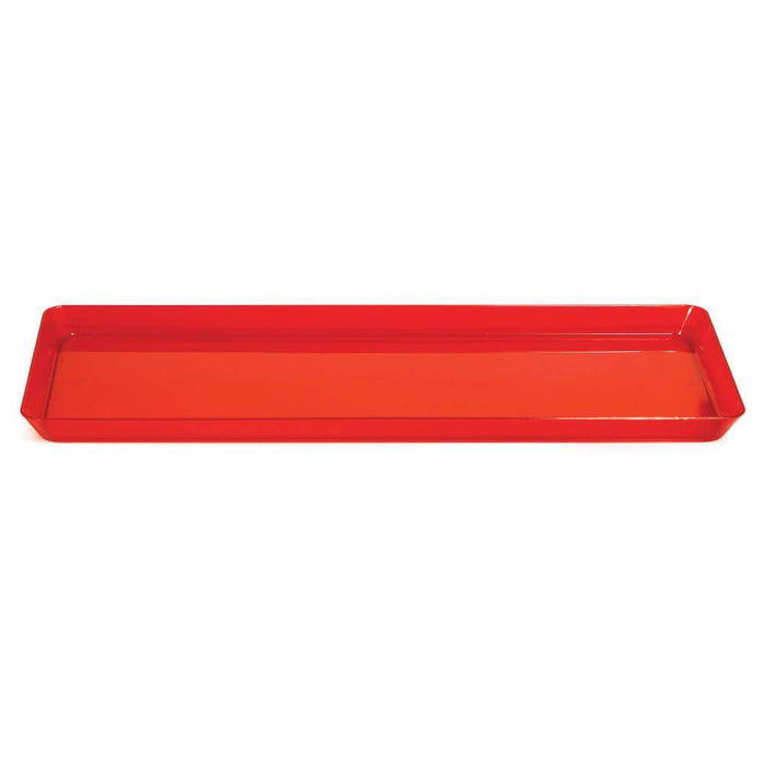 Trendware Tray Translucent 6in x 15.5in, Red 