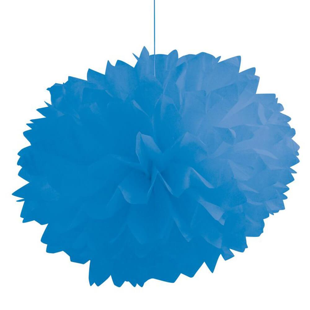 Tissue Balls Fluffy True Blue 16In 