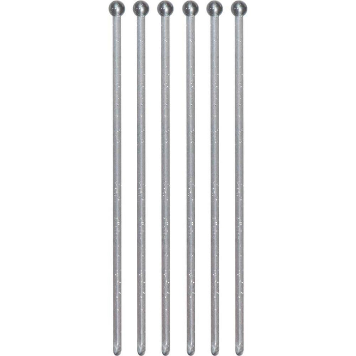 Drink Stirrers 5in, Glitz Silver 