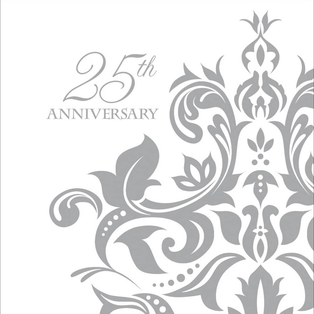 Silver Anniversary, Luncheon Napkin 3ply 36ct 