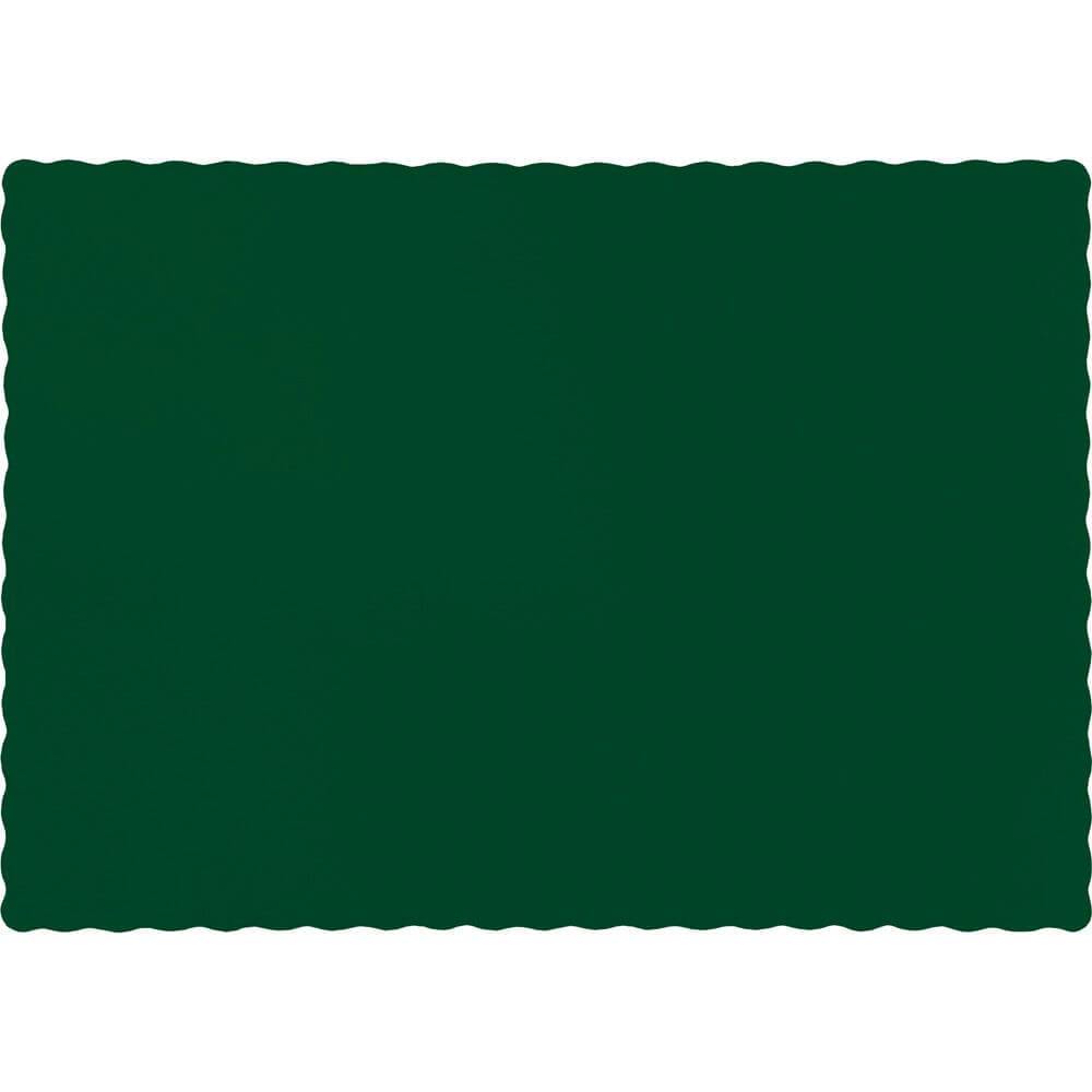 Hunter Green Paper Placemats 14in 50ct, 