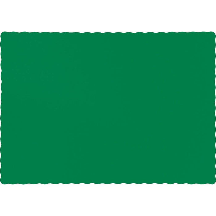 Emerald Green Paper Placemats 14in 50ct, 
