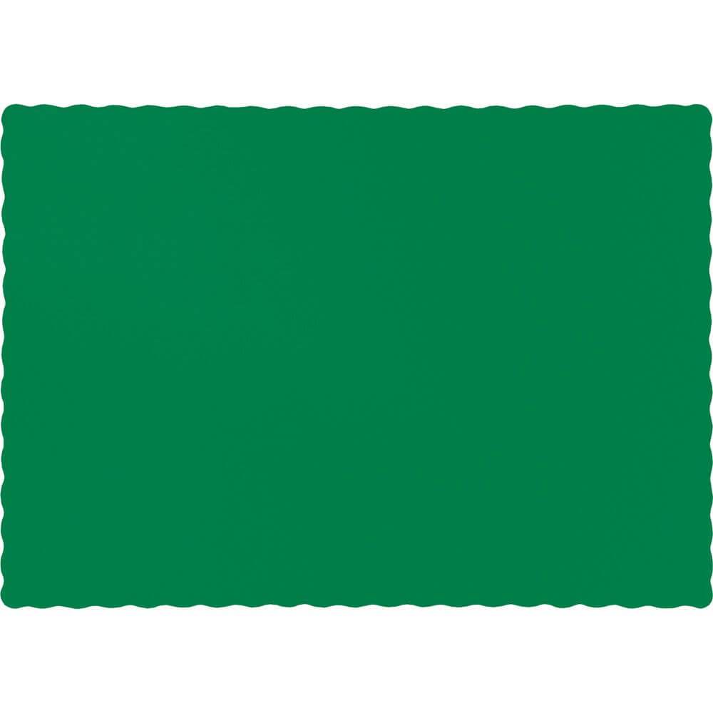 Emerald Green Paper Placemats 14in 50ct, 