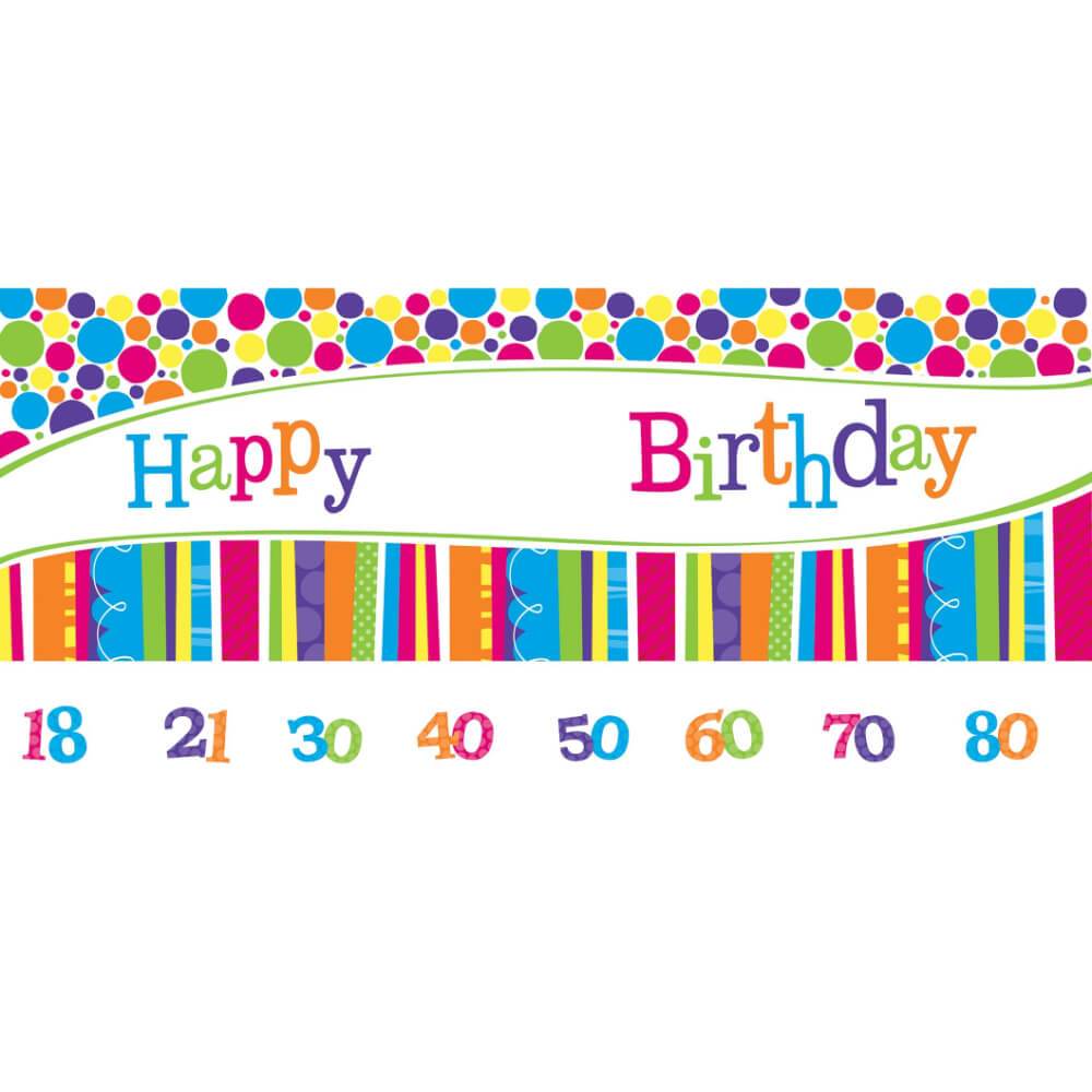 Bright and Bold Giant Party Banner With Stickers 