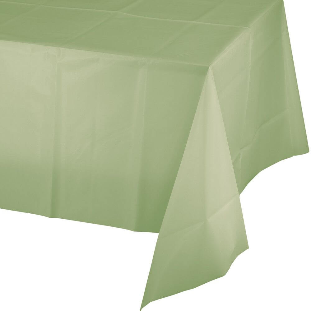 Sage Green Plastic Tablecover 54X108In 