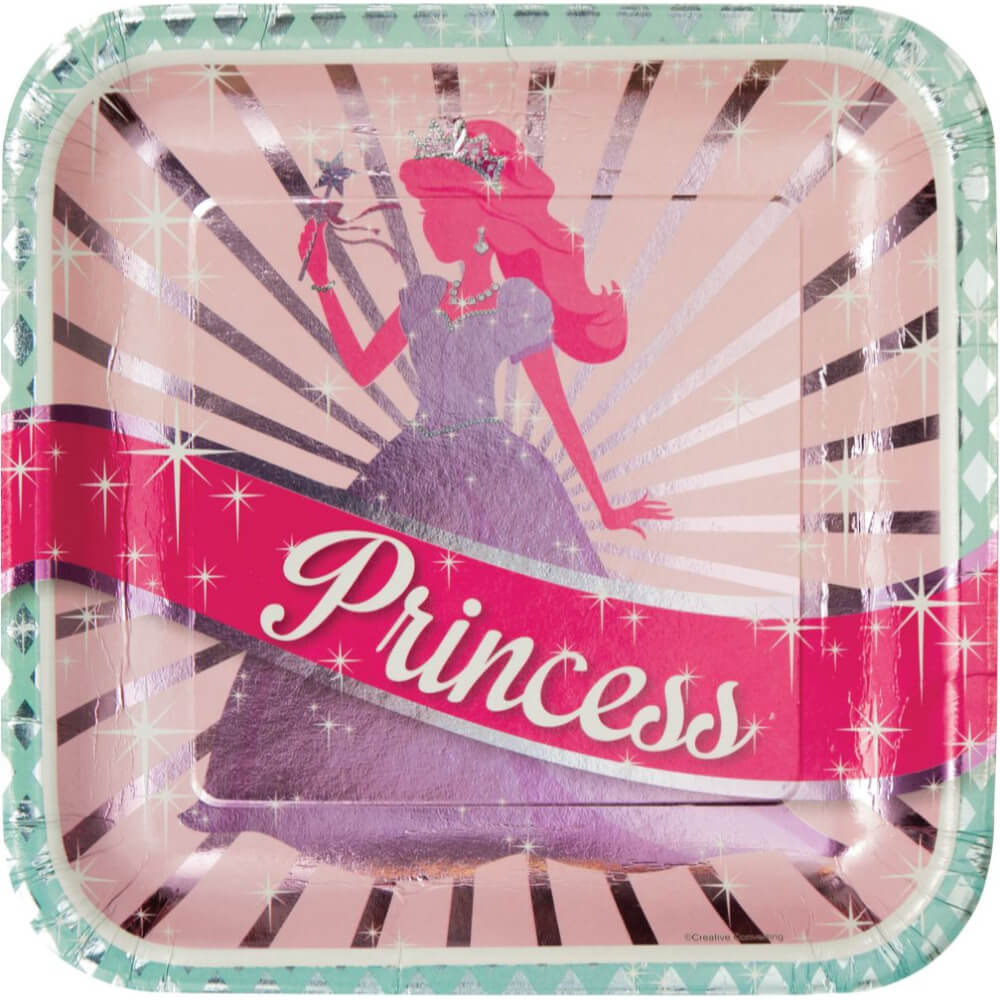 Princess Party, Dinner Plates 9in 8ct 