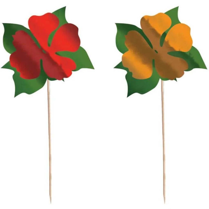 Party Picks Bamboo Flower Foil 72ct 