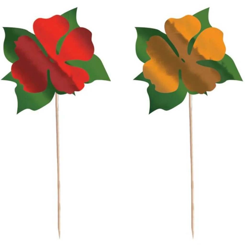 Party Picks Bamboo Flower Foil 72ct 