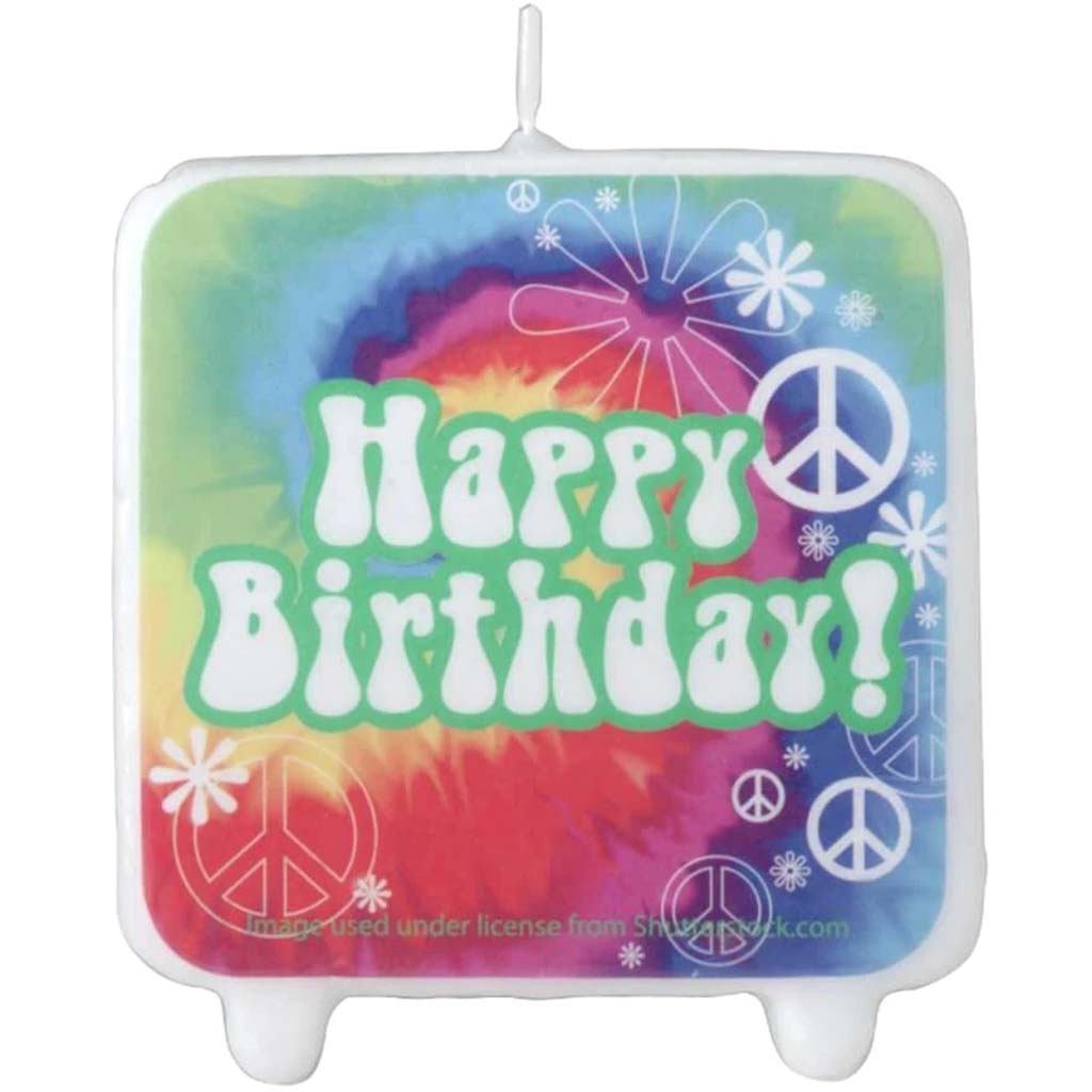 Happy Birthday Tie Dye Fun, Candle 